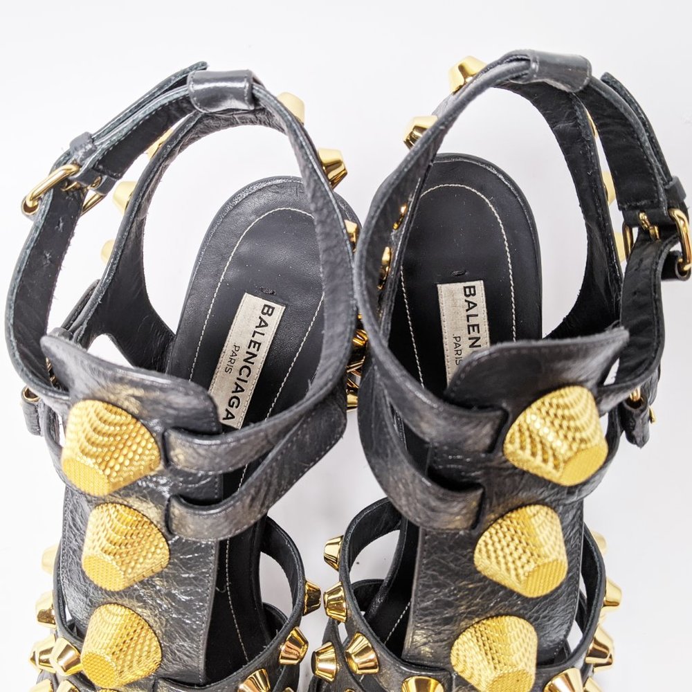 SOLD Balenciaga Giant Stud Heel Sandals - Picture 4 of 8